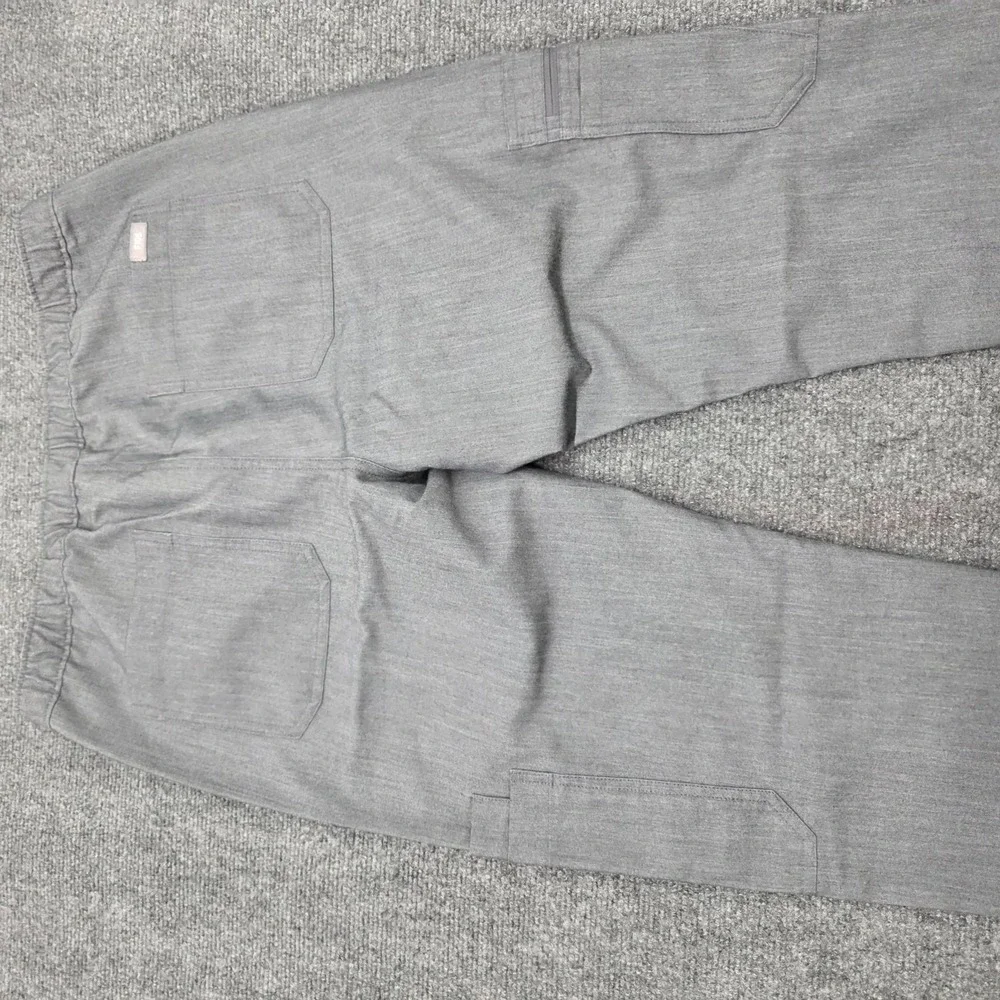 FIGS Scrub Pant Technical Collection Men Small Grey TM3001 Cargo Medical Uniform